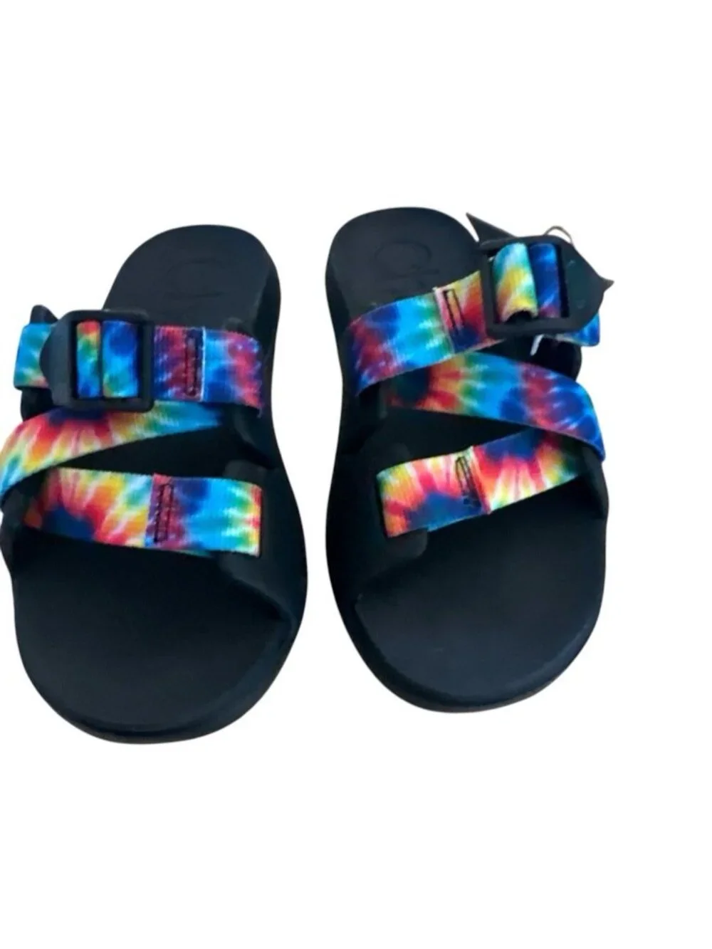 Chaco Chillos Kids Dark Tie Dye Slides Sandals Size 5M